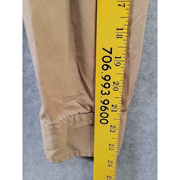 Lauren Jeans Co RALPH LAUREN Womens Sz 2 Dress Cotton Safari Tan Roll Tabs Belt - Picture 14 of 16